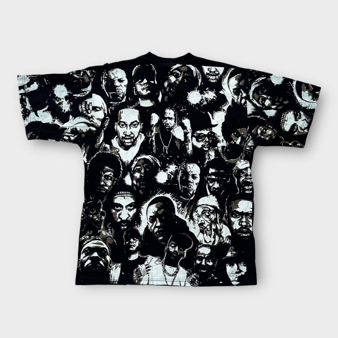 Time is Money Hip-Hop rap-t-shirt med hele print - XL