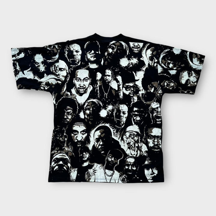 Time is Money Hip-Hop rap-t-shirt med hele print - XL