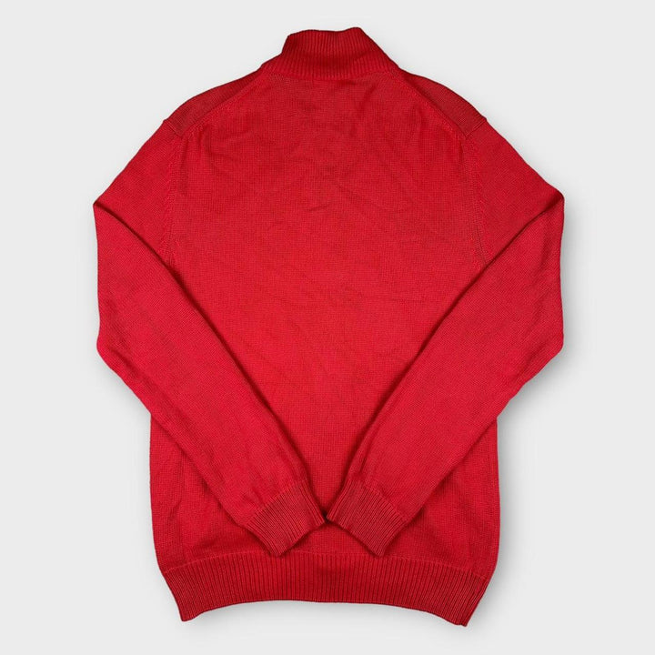 Vintage Thomas Burberry striktrøje med lynlås - XL