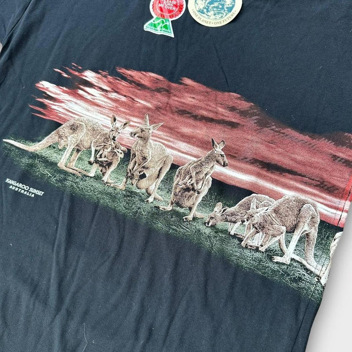Planet earth kænguru grafisk t-shirt - XL
