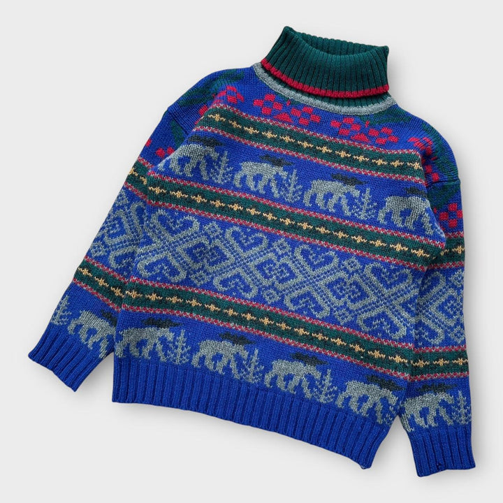 Vintage Eddie Bauer striktrøje - medium