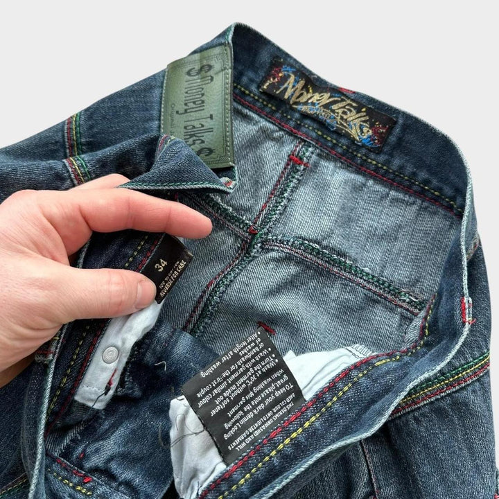 Baggy Hip-hop Rasta jeans - 34 talje