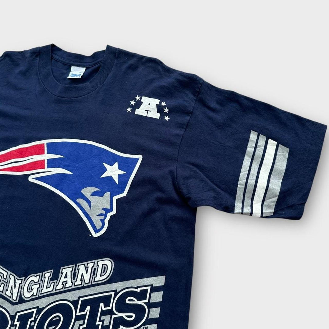 Vintage Patriots T-shirt med enkelt sting - XL