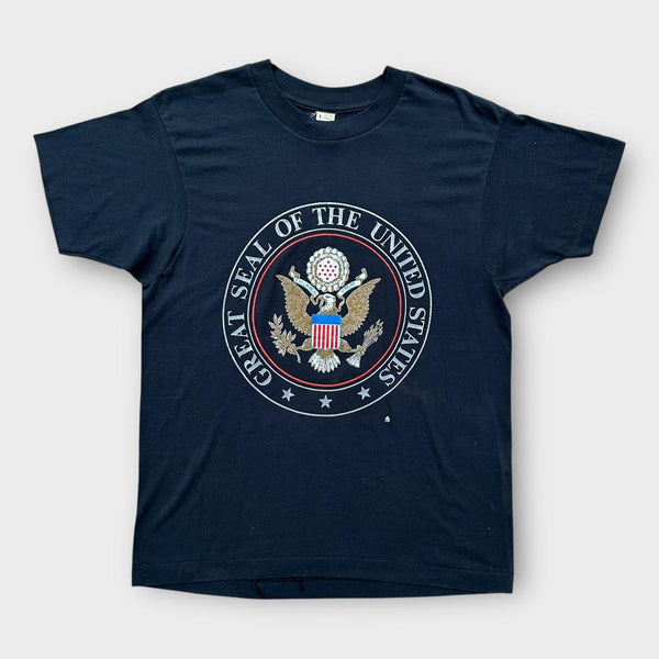 Enkeltsøm American Seal grafisk T-shirt - stor