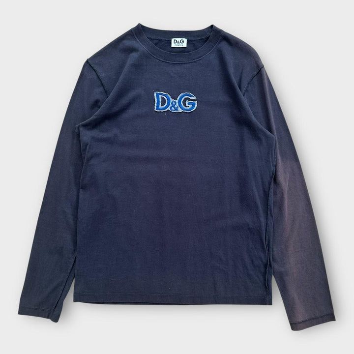 D&G spell out langærmet t-shirt - junior XL (stor dame)