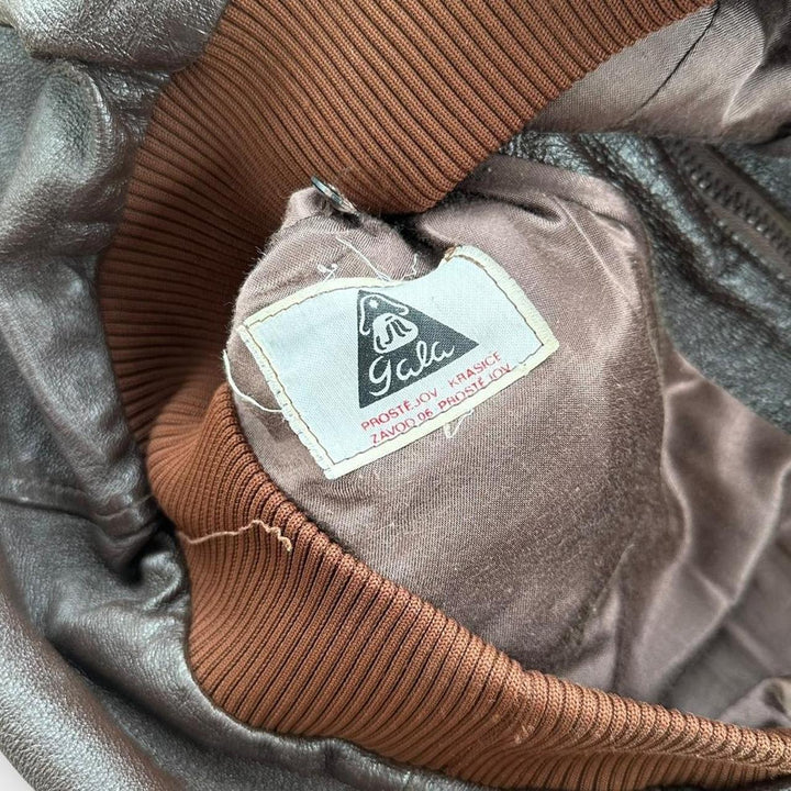 Vintage flyvejakke i læder - stor