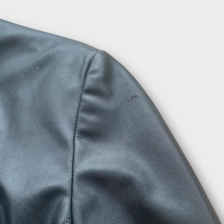 Vintage Y2K læderjakke til kvinder - UK12