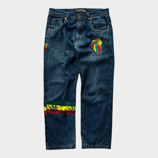 Baggy Hip-hop Rasta jeans - 34 talje