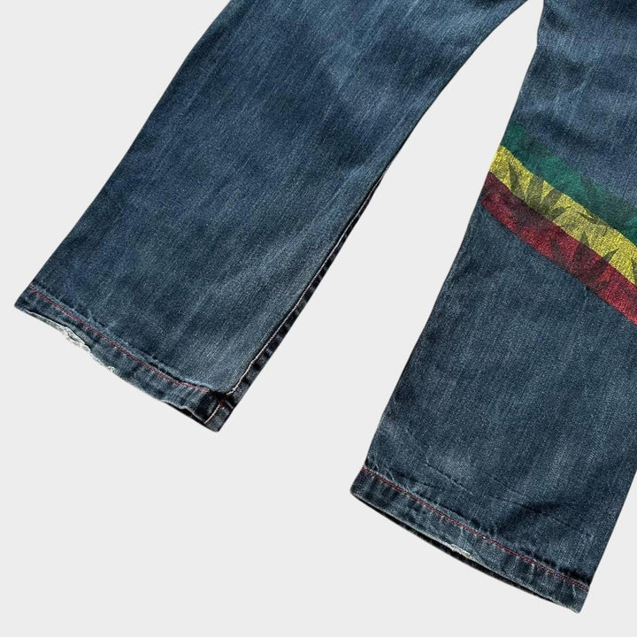 Baggy Hip-hop Rasta jeans - 34 talje