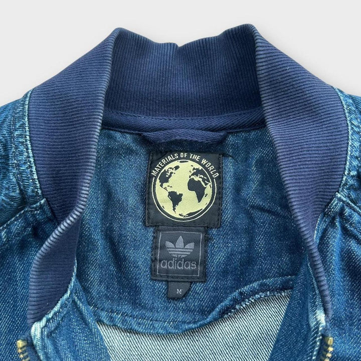 Vintage Adidas denim bomberjakke - medium