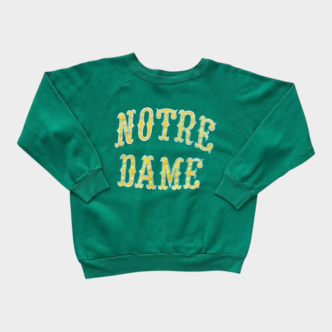 Vintage 80'er Notre Dame grafisk Champion sweatshirt - stor (passer som en medium)