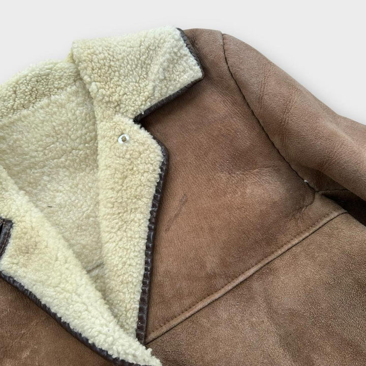 Vintage fåreskindsjakke - medium