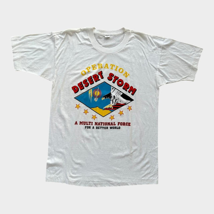 Vintage ørkenstorm grafisk t-shirt - XXL (passer som en stor