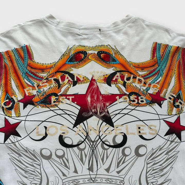 Christian Audigier Ed Hardy langærmet t-shirt - medium (passer som en XL)