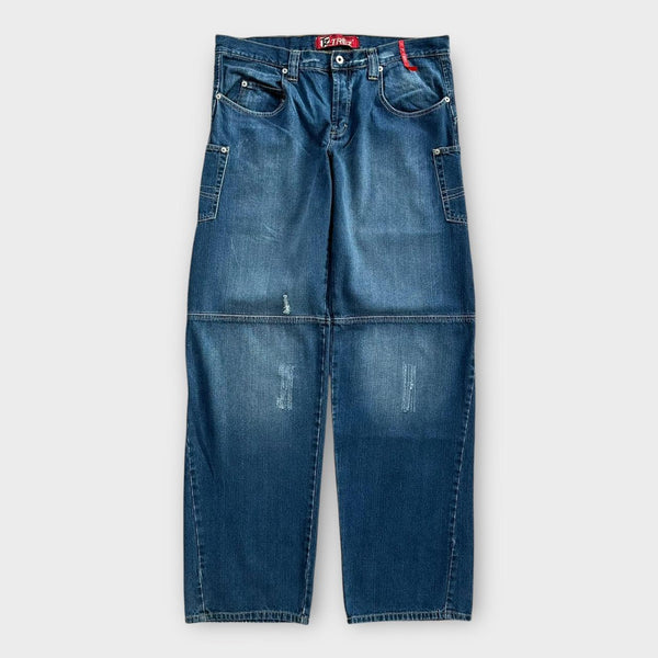 Vintage Y2K jeans med brede ben - 36 (måler som 38 tommer)