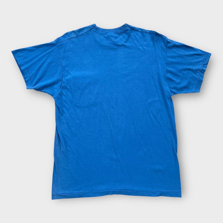Enkeltsøms blank lomme-t-shirt - XL (passer som en stor)
