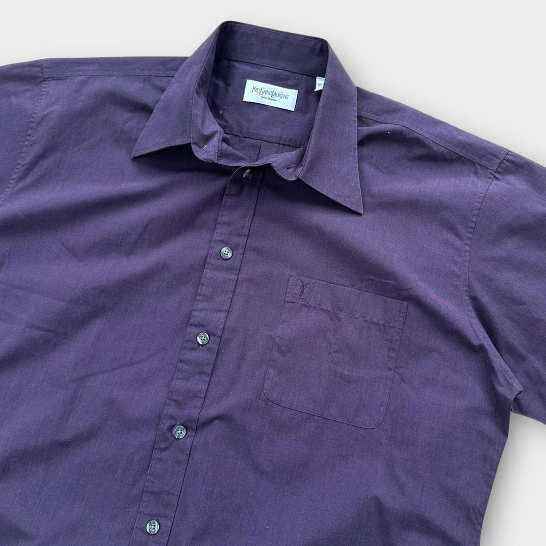 Vintage YSL kortærmet skjorte - stor