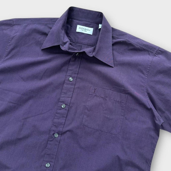 Vintage YSL kortærmet skjorte - stor