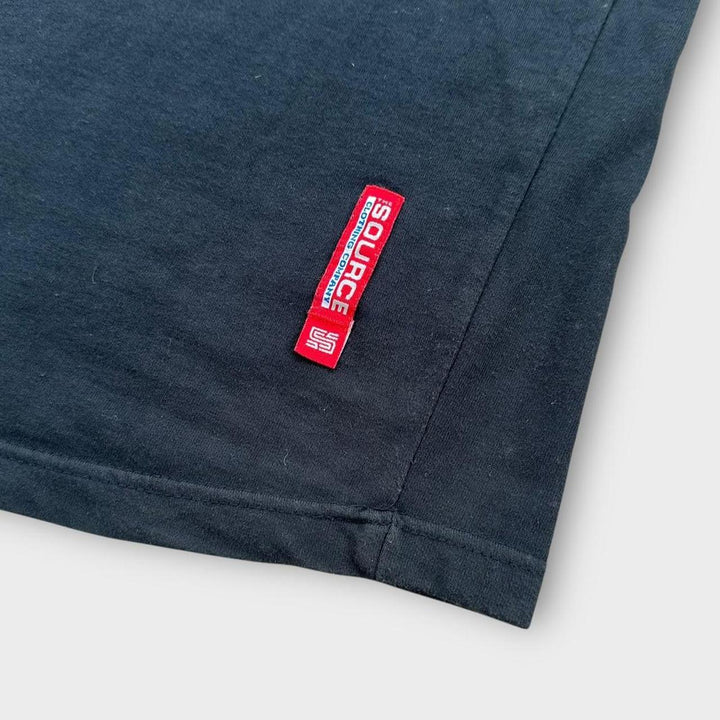 Y2K hip hop grafisk t-shirt - medium (passer som en stor)