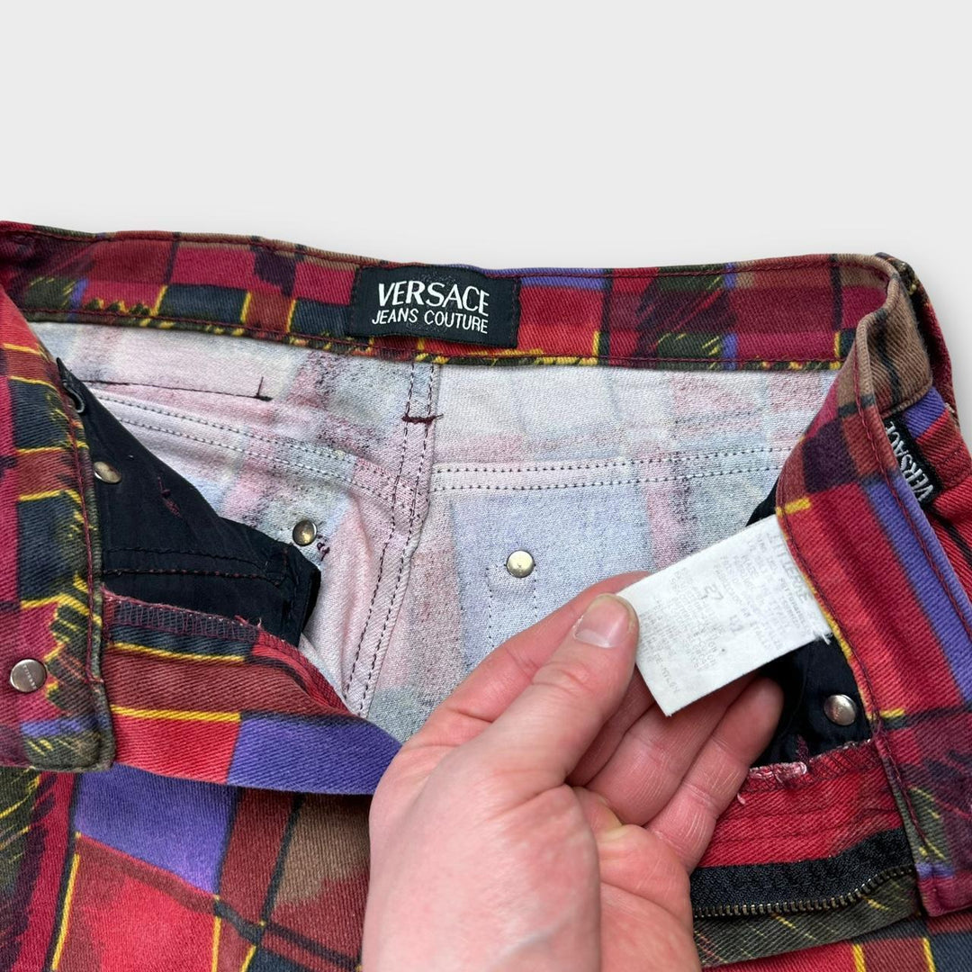 Vintage Versace jeans mønstrede bukser - 27" talje