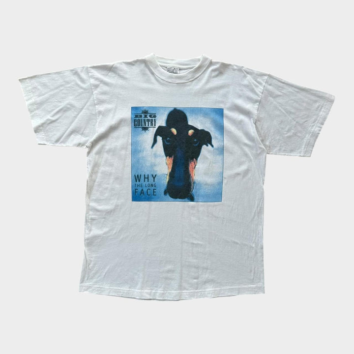 Stort land hvorfor vintage-t-shirt med lange ansigter - XL