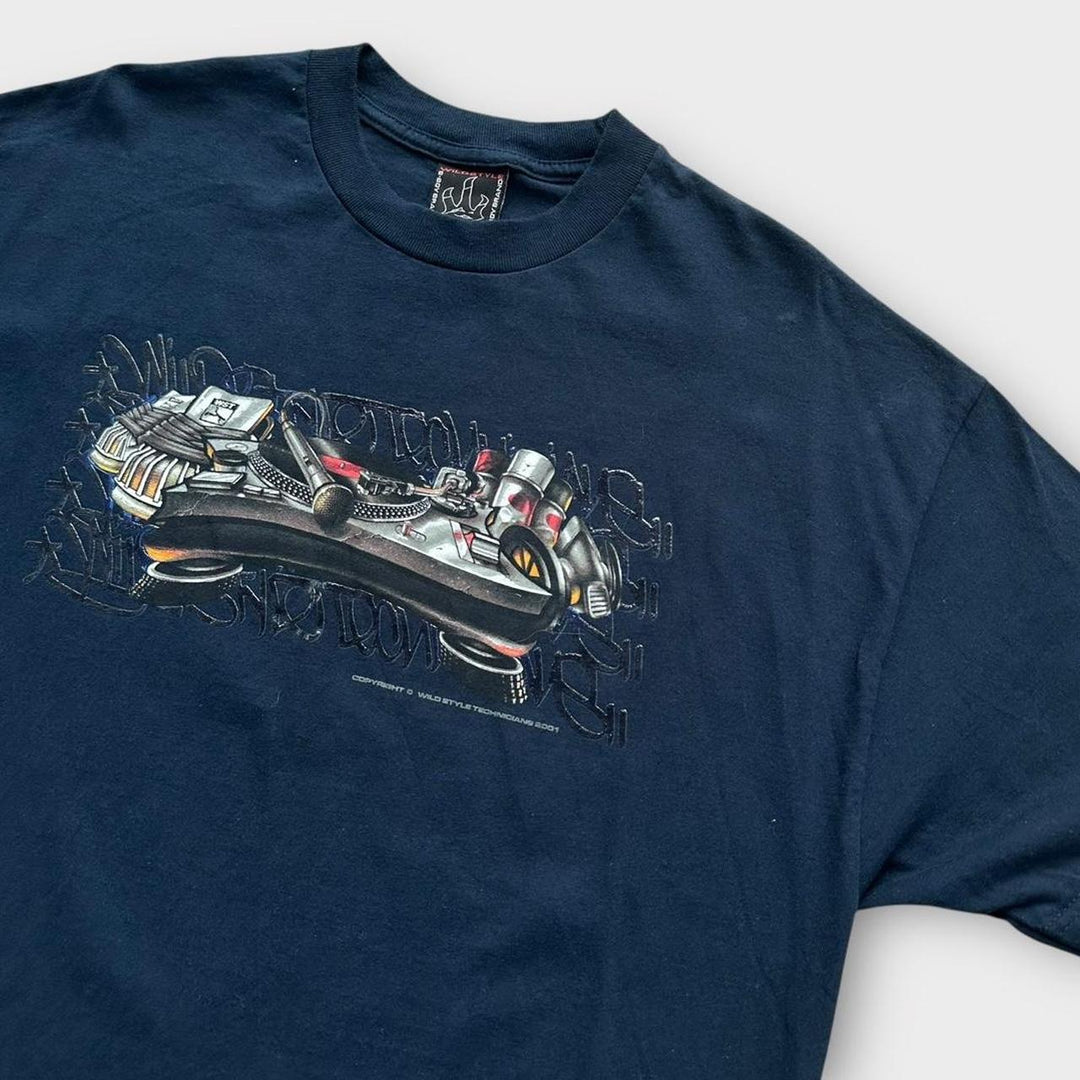 Y2K hip hop grafisk t-shirt - XL