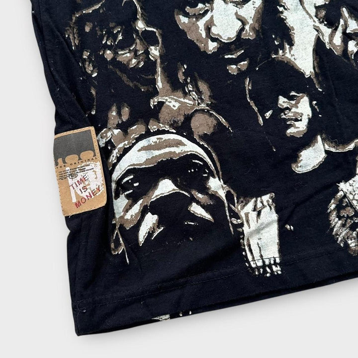 Time is Money Hip-Hop rap-t-shirt med hele print - XL