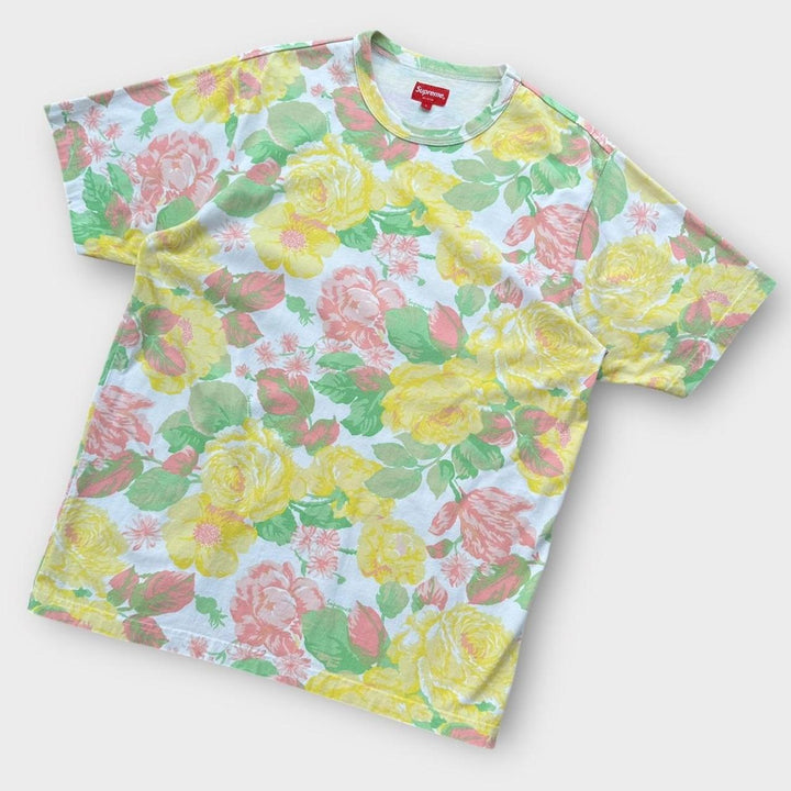 Supreme flowers grafisk t-shirt - stor