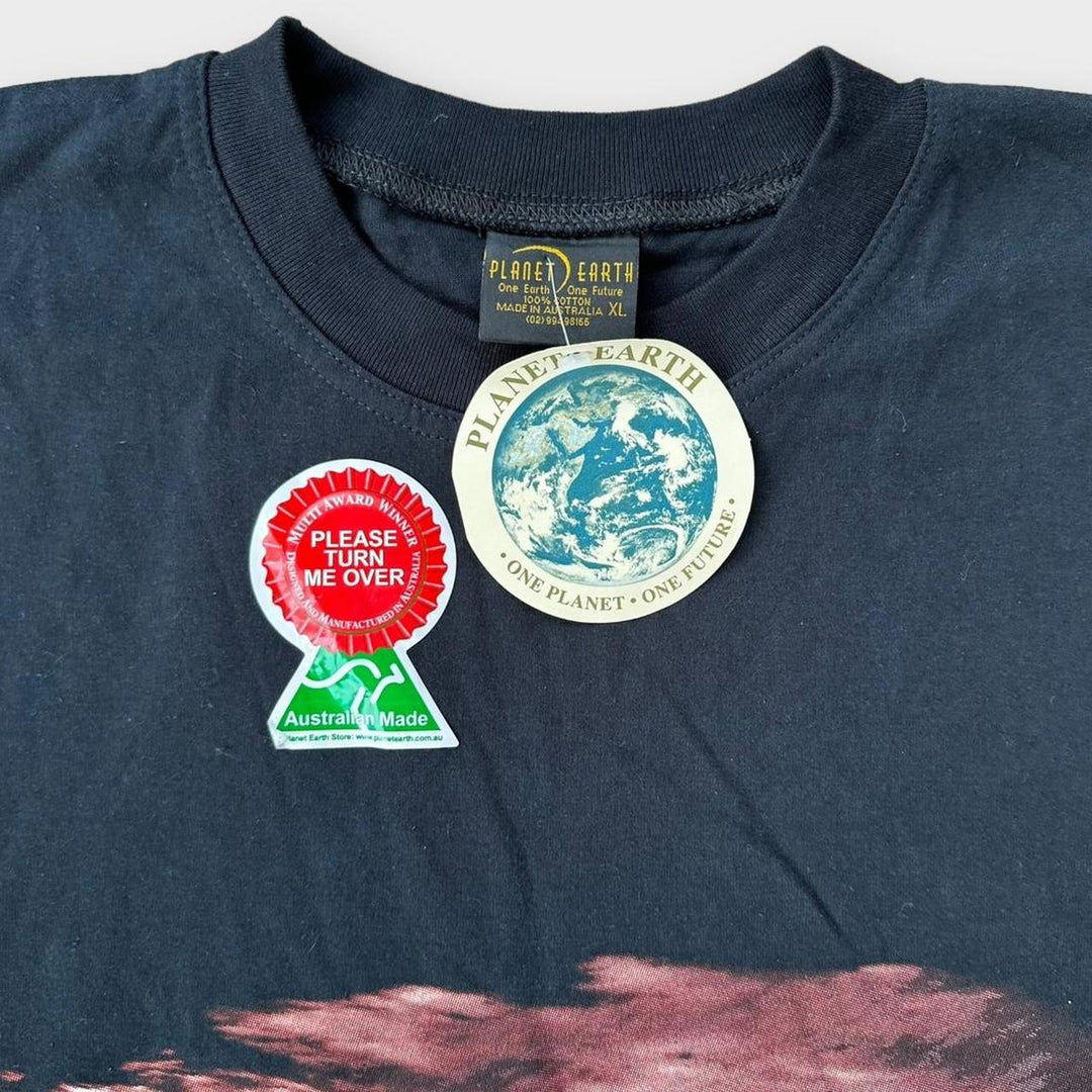 Planet earth kænguru grafisk t-shirt - XL