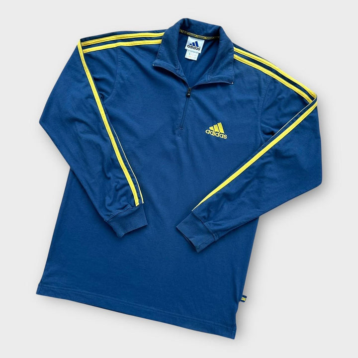 Adidas sweatshirt med kvart lynlås - lille