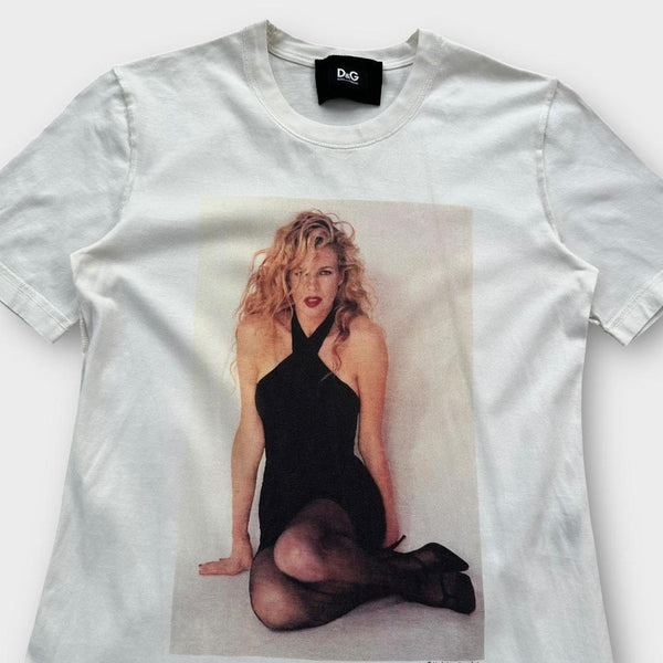Vintage D&G Kim Basinger grafisk t-shirt - stor dame
