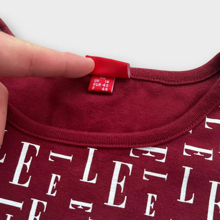 Y2K vintage Elle top - dame XL