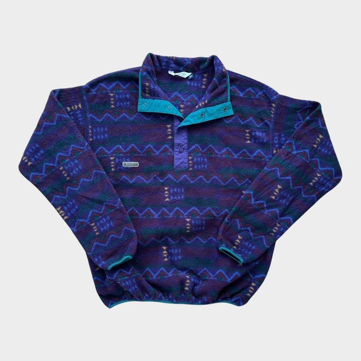 Vintage Columbia funky mønster fleece - XL