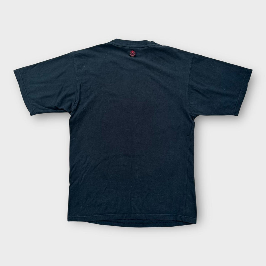 Y2K hip hop grafisk t-shirt - medium (passer som en stor)