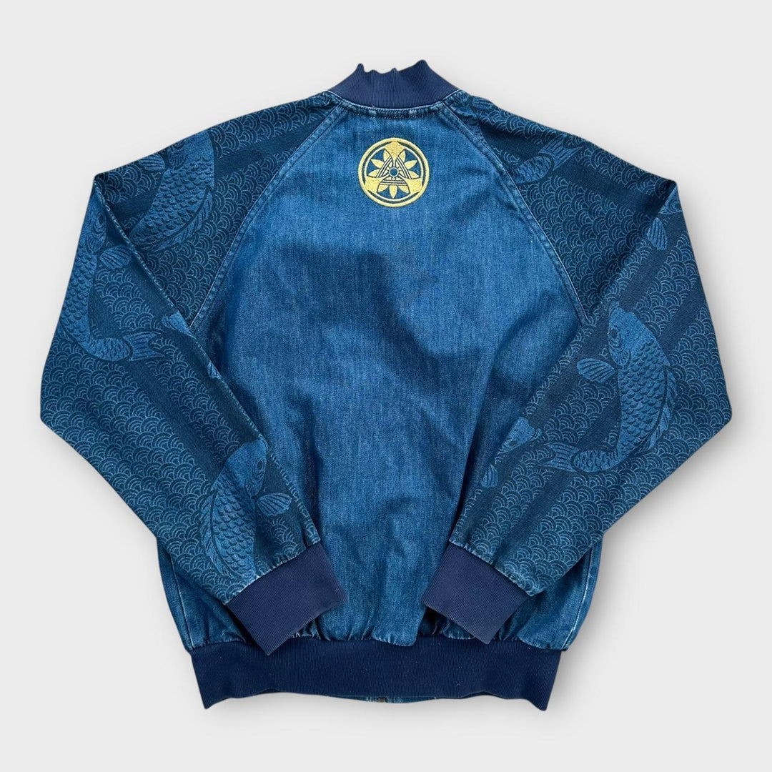 Vintage Adidas denim bomberjakke - medium