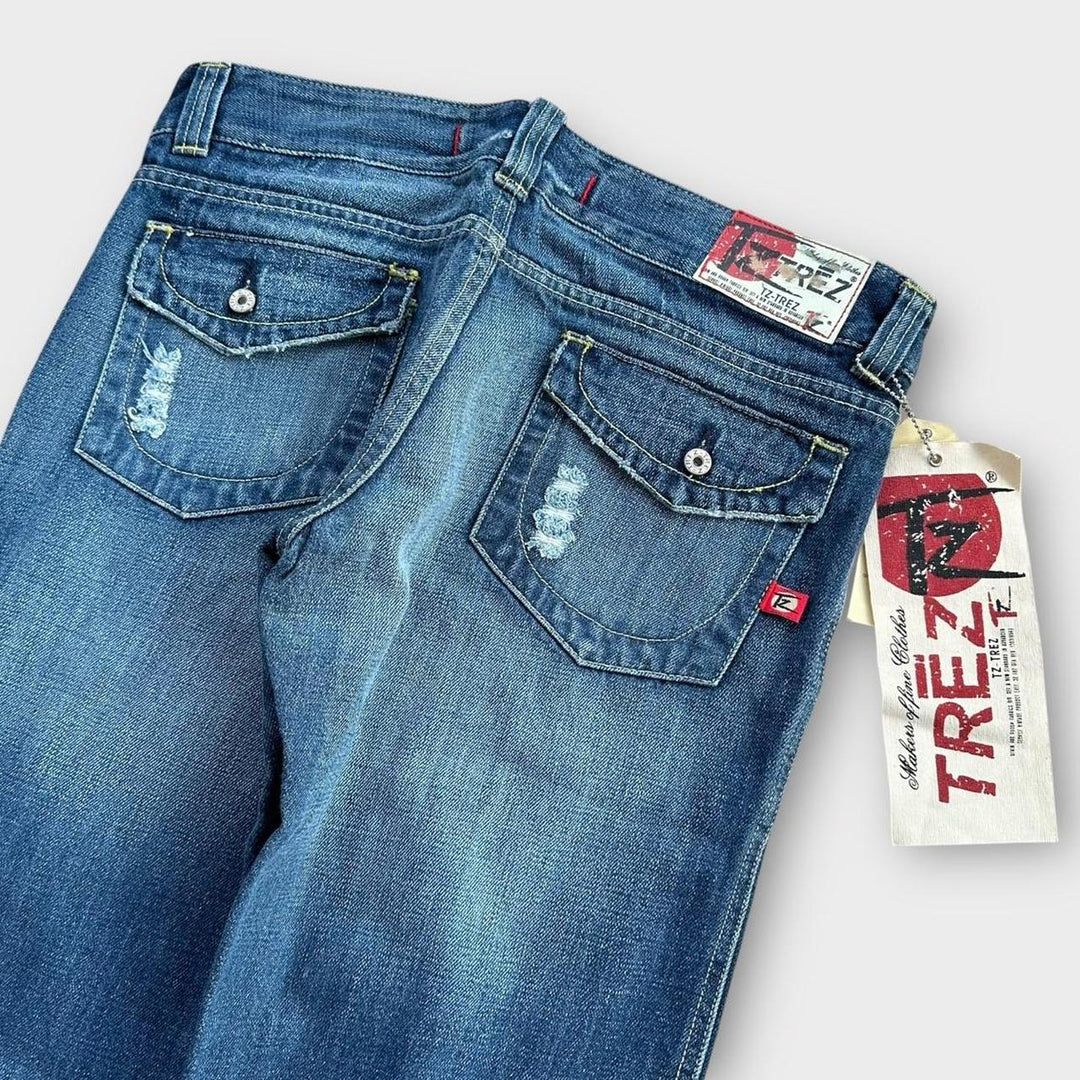 Vintage Y2K jeans med brede ben - 32 tommer