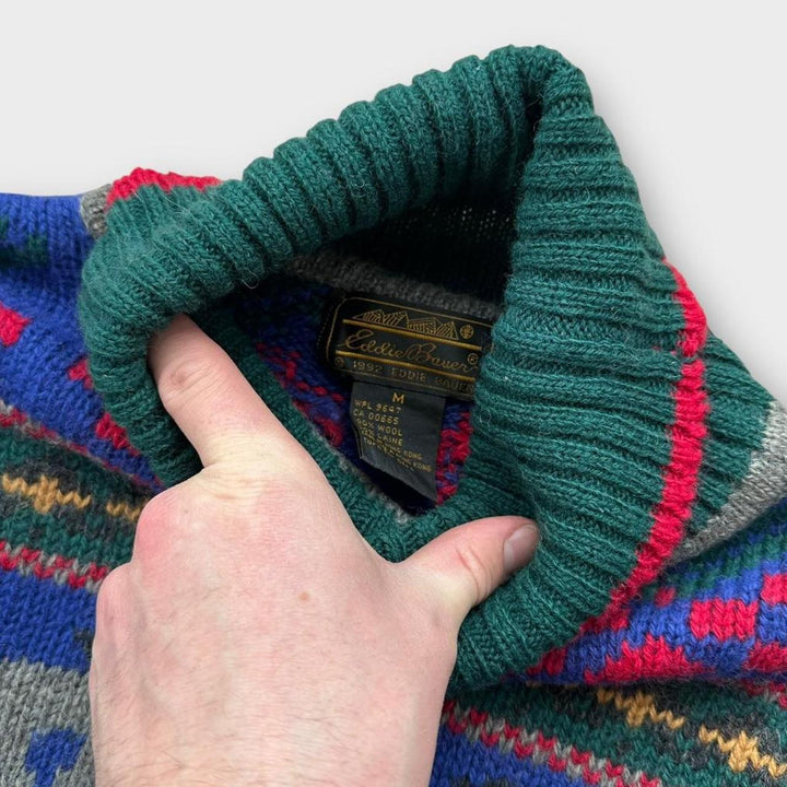 Vintage Eddie Bauer striktrøje - medium