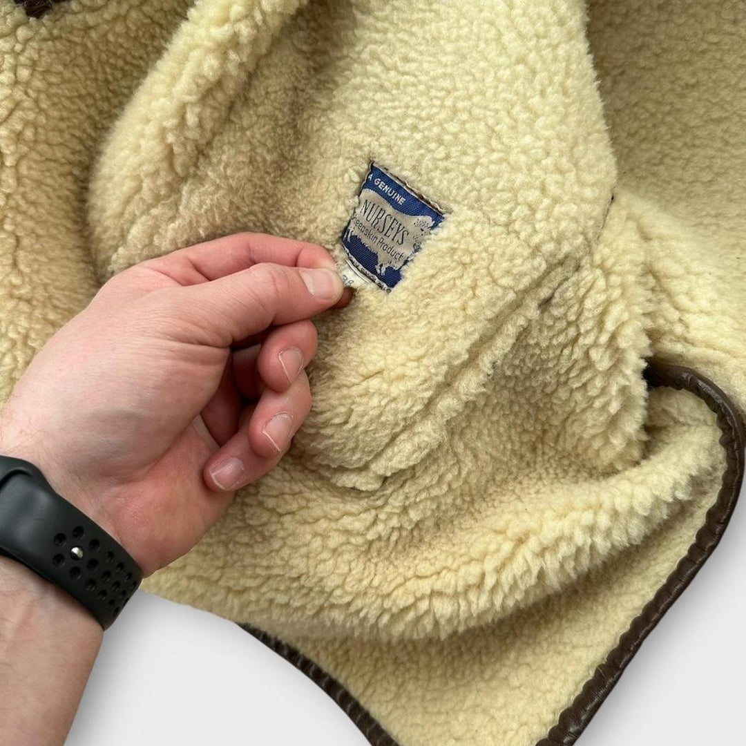 Vintage fåreskindsjakke - medium