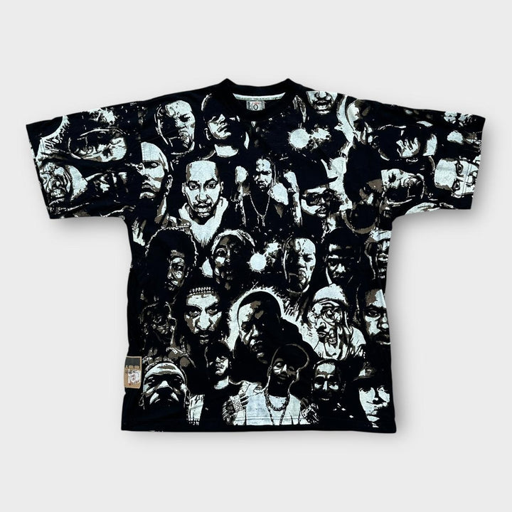 Time is Money Hip-Hop rap-t-shirt med hele print - XL