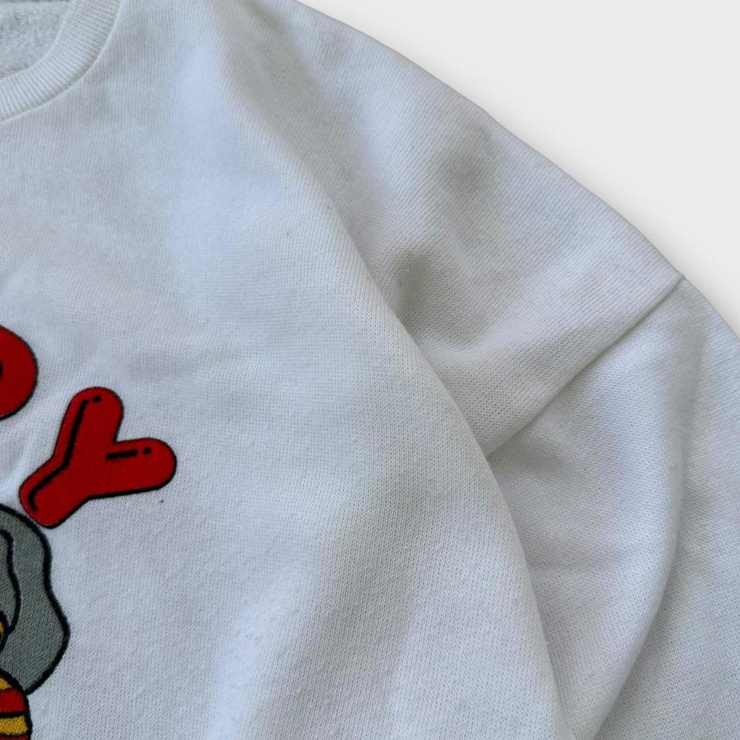 80'er grafisk sweatshirt - medium