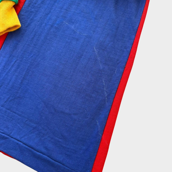 Vintage color block rugby skjorte - medium