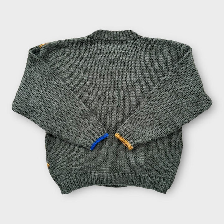 Vintage 90'er mønstret strik - medium