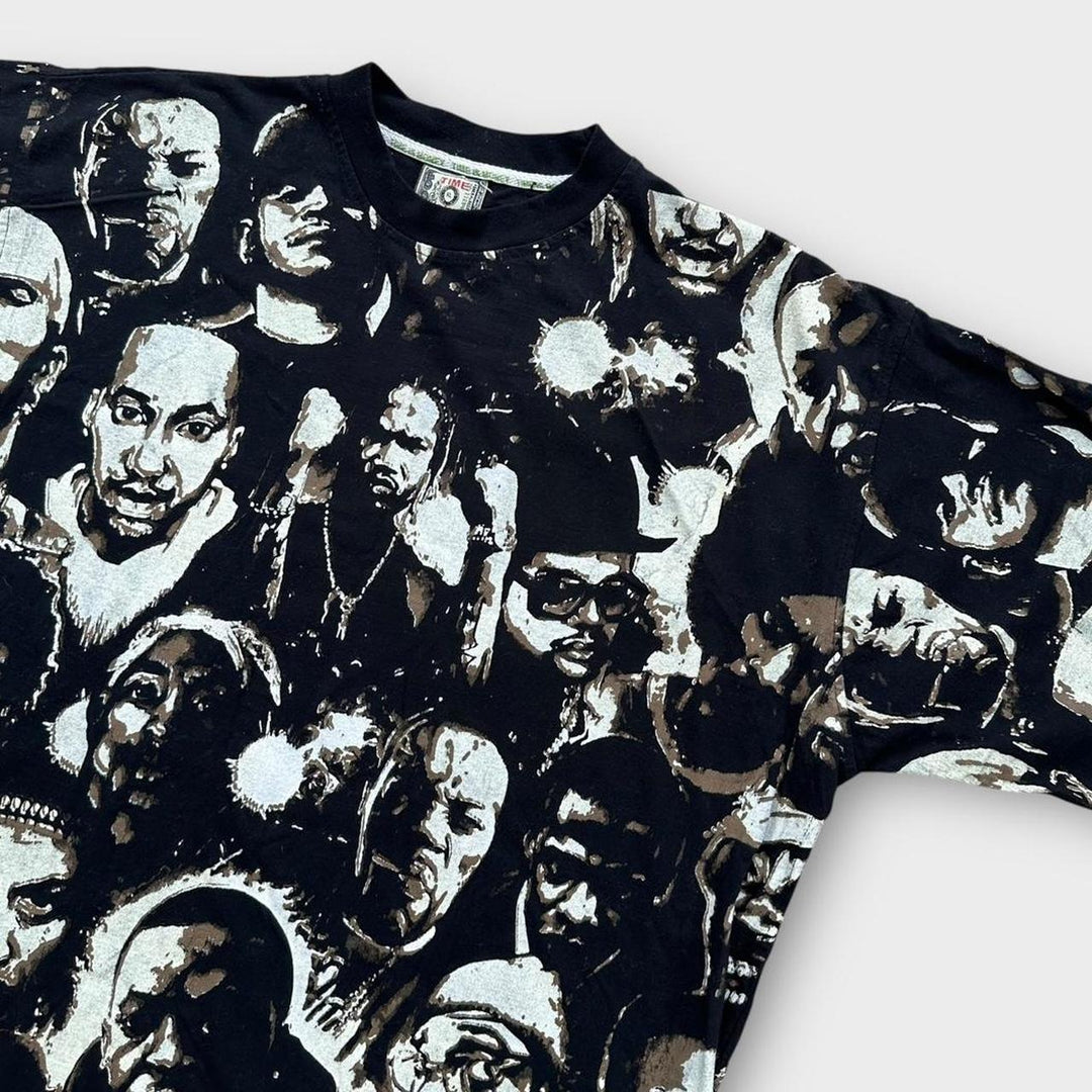 Time is Money Hip-Hop rap-t-shirt med hele print - XL