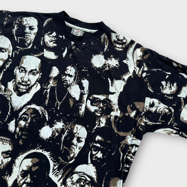 Time is Money Hip-Hop rap-t-shirt med hele print - XL