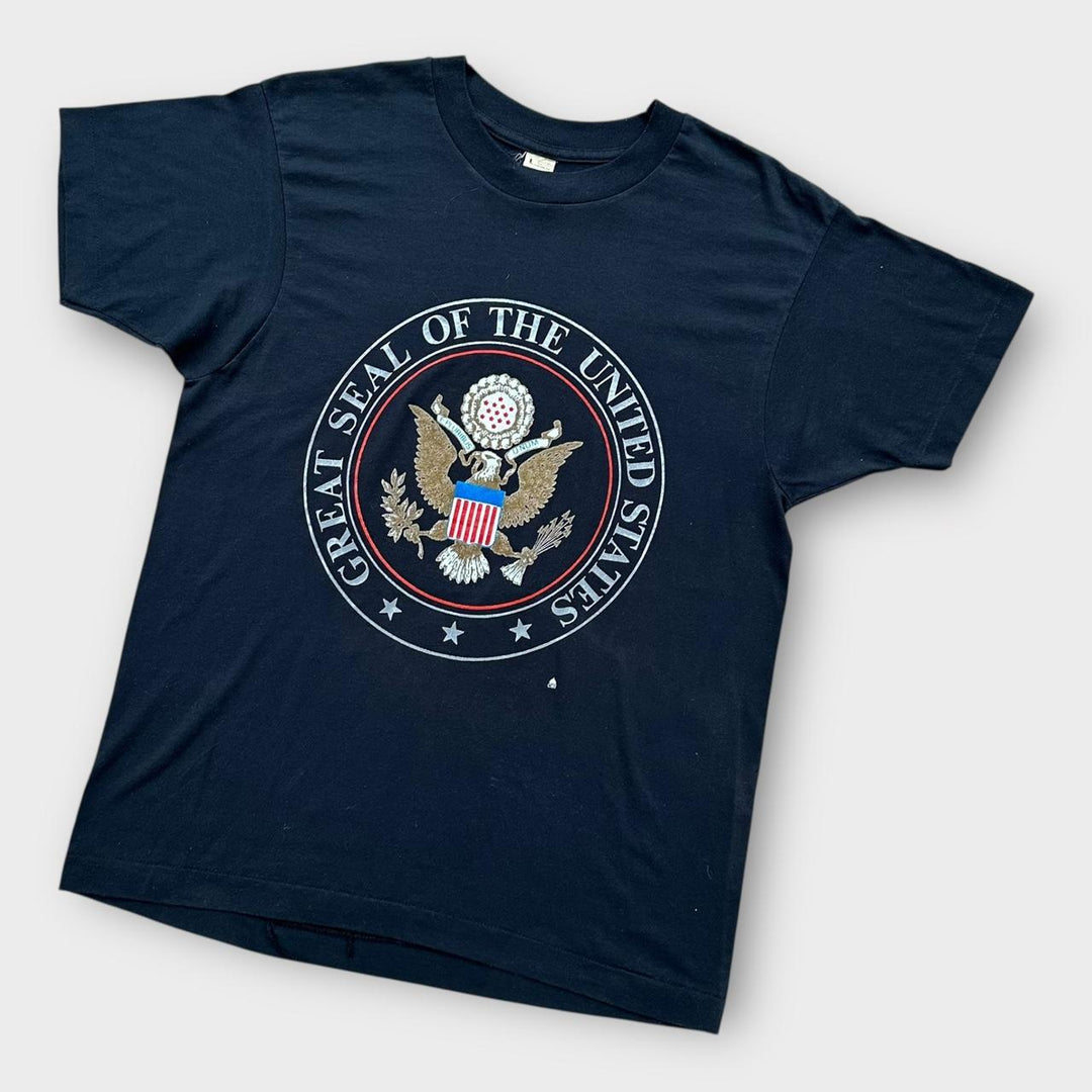 Enkeltsøm American Seal grafisk T-shirt - stor