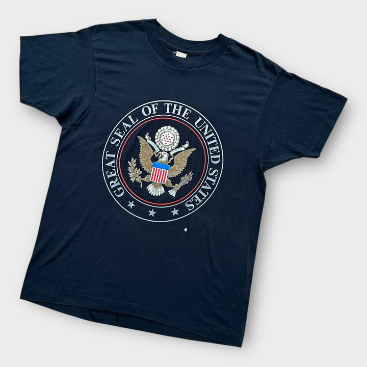 Enkeltsøm American Seal grafisk T-shirt - stor
