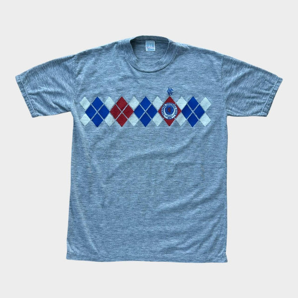 Vintage 80'er Rangers fodbold grafisk t-shirt - stor (passer som en medium)