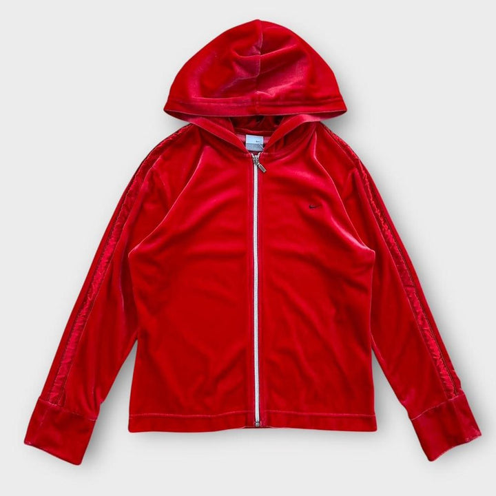 Nike velour hættetrøje - large til kvinder