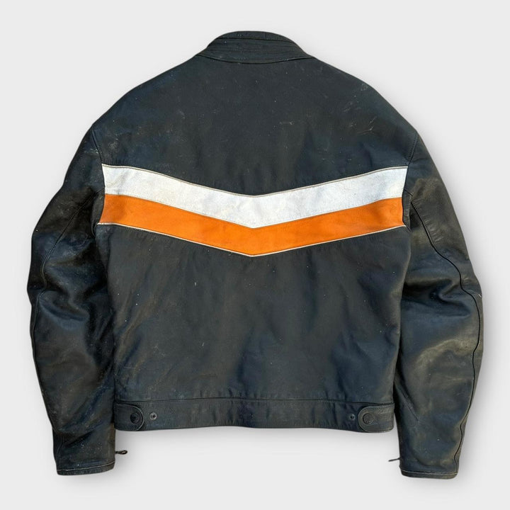 Alpinestars bikerjakke i læder - medium (tjek mål)