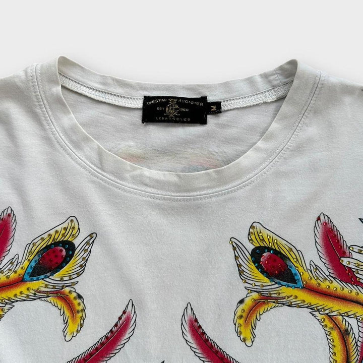 Christian Audigier Ed Hardy langærmet t-shirt - medium (passer som en XL)